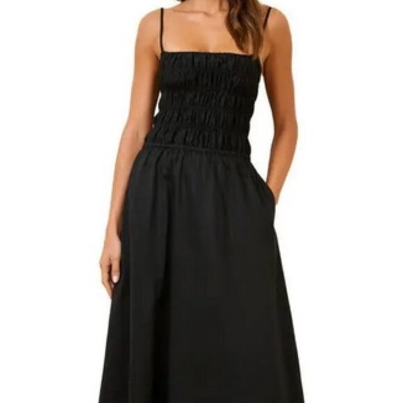 Solid & Striped The Delta Smocked Cotton Maxi Sundress - Picture 1 of 6